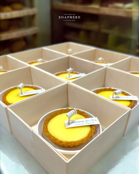 Hong Kong style egg tart handmade candles.