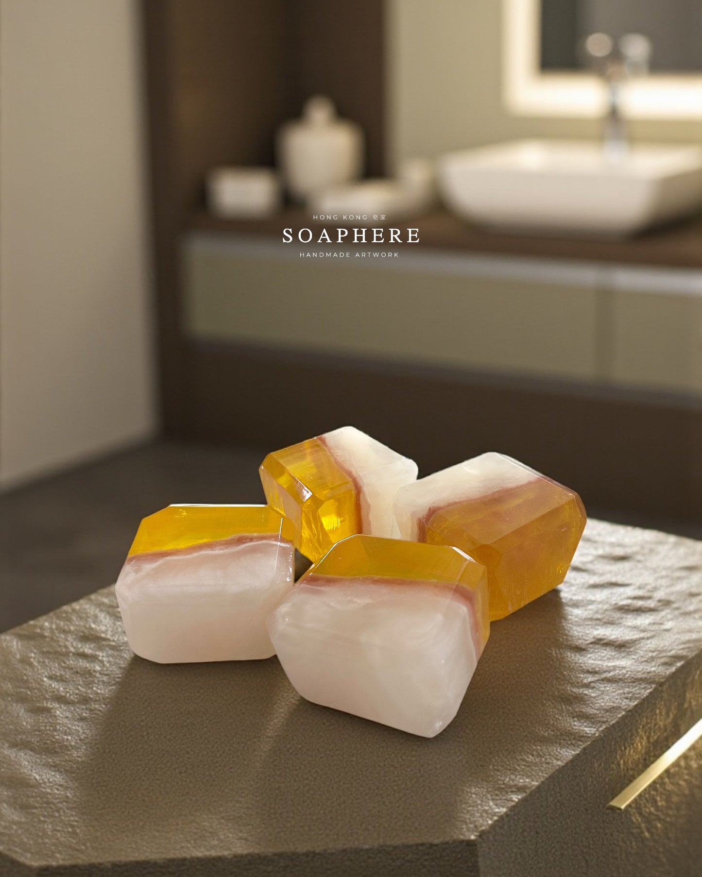 Handmade gemstone soaps