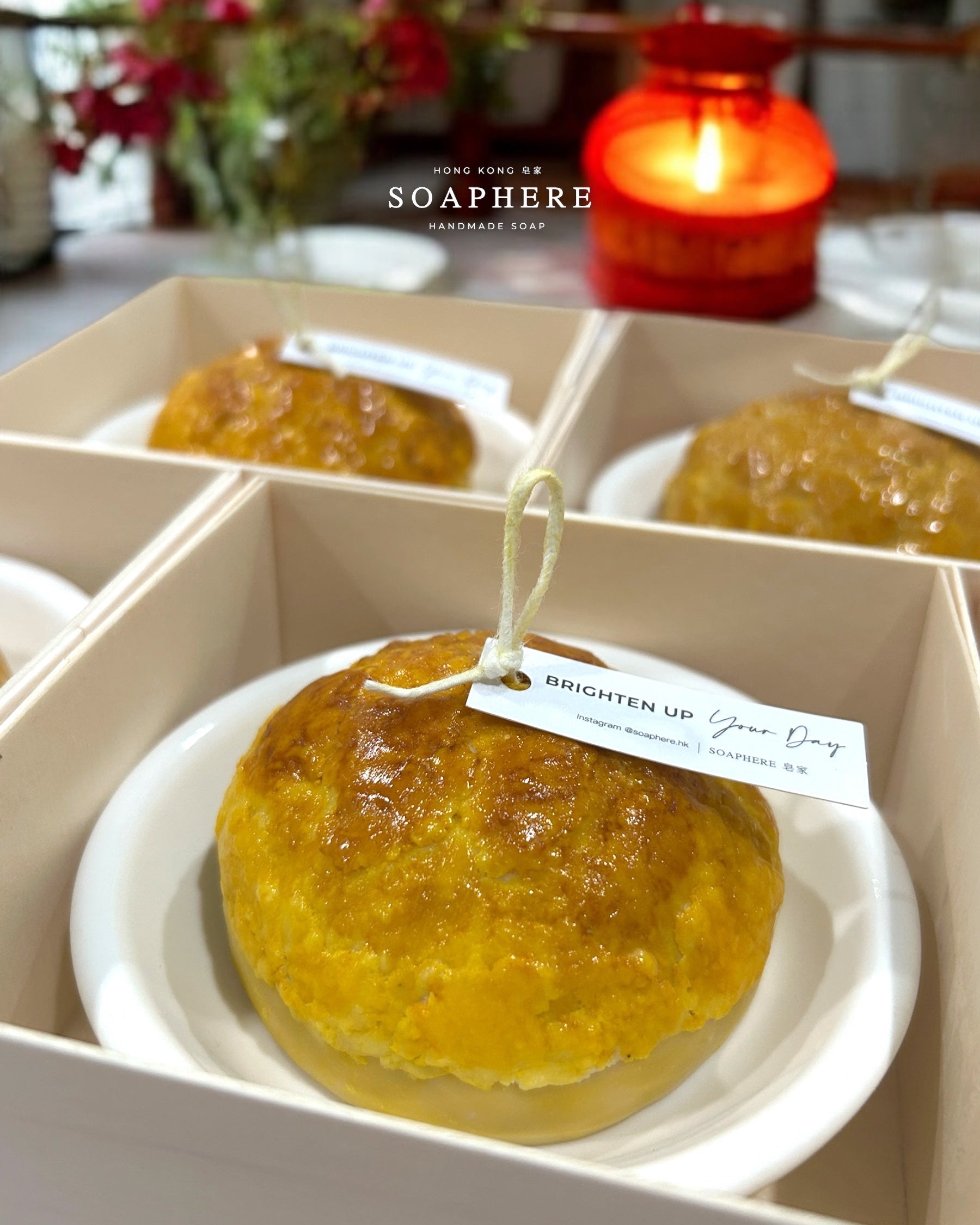 Hong Kong limited edition handmade pineapple bun candle 